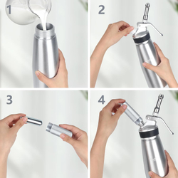 Сифон (кремер) для сливок «Крим профи» 1л.