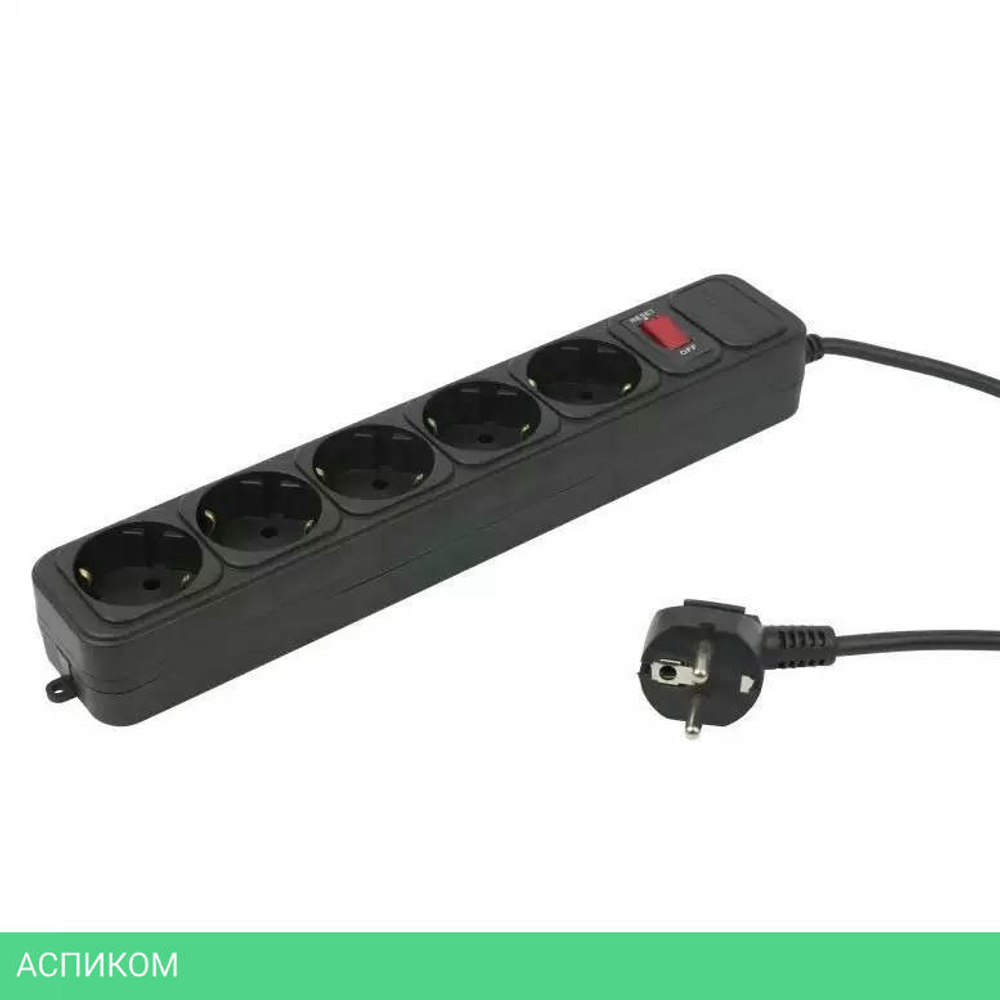 Сетевой фильтр PC Pet AP01006-5-BK черный