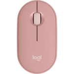 Мышь Logitech M350 Pebble, Silent, беспроводная Bluetooth LE & Logi Bolt USB, Rose