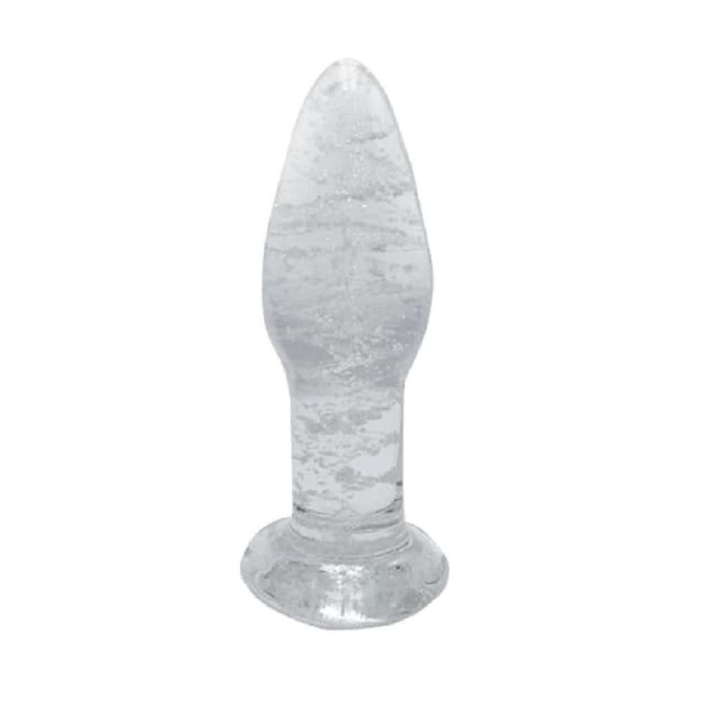 Анальная втулка светящаяся в темноте стекло пузырьки 9,2 см