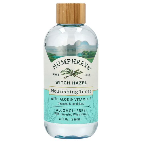 Humphreys, Witch Hazel, тоник без спирта с алоэ, питательный, 236 мл (8 жидк. унц.)