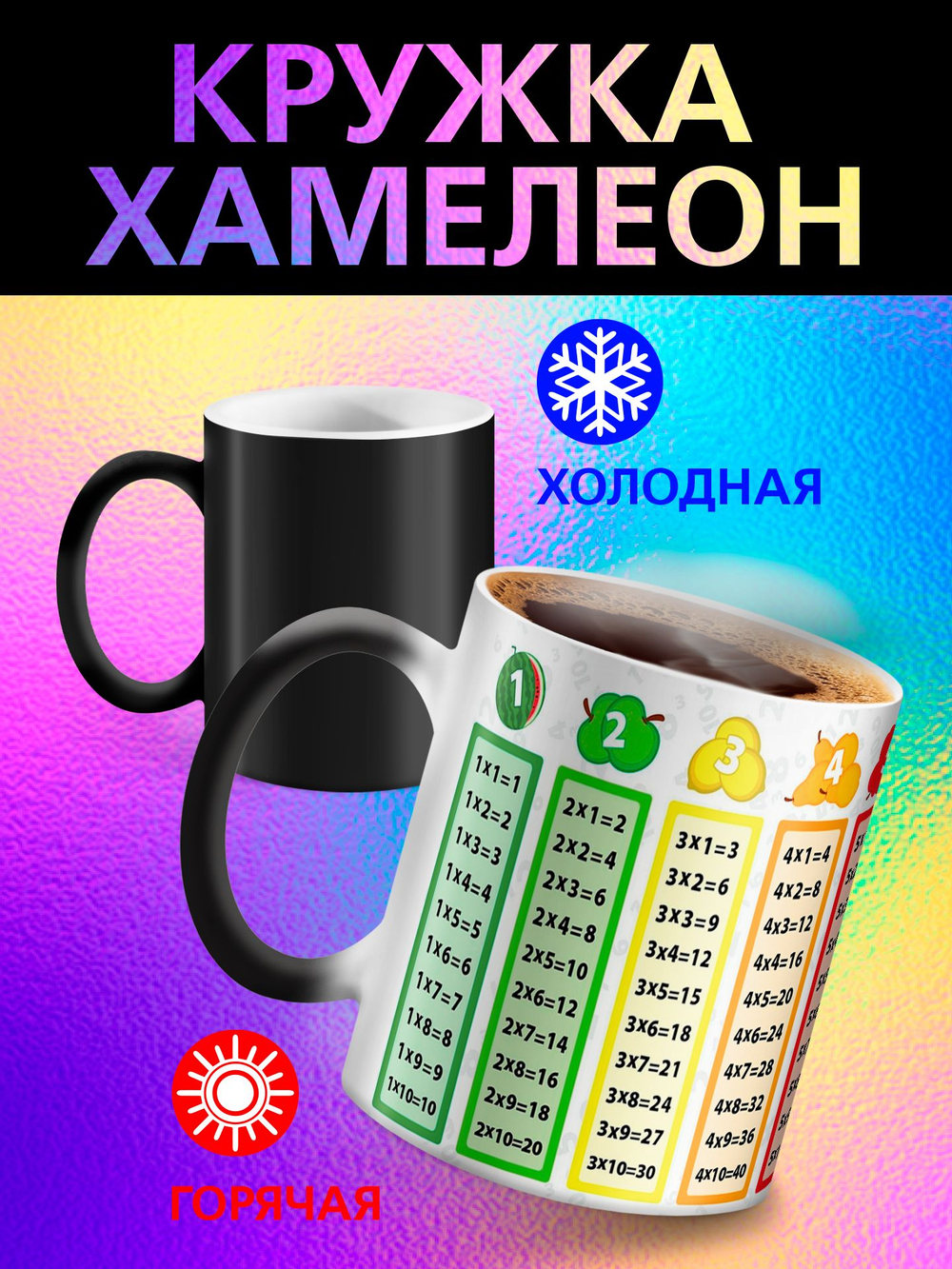 Кружка хамелеон детская "Ледниковый период белка и орех"