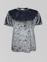 Футболка YIXUAN 32131 однотонная велюровая средней длины