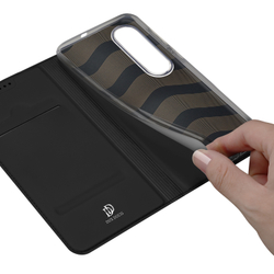 Чехол книжка из PU кожи черного цвета от Dux Ducis для смартфона OnePlus Nord CE 4 Lite и OPPO K12x, серия Skin Pro Series Case