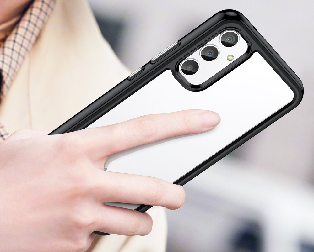 Усиленный защитный чехол с мягкими черными рамками для Samsung Galaxy A34 5G, мягкий отклик кнопок
