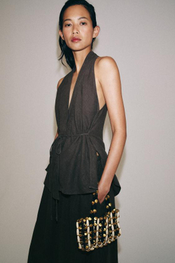 ZARA СУМКА С БУСИНАМИ, РАЗНОЦВЕТНЫЙ