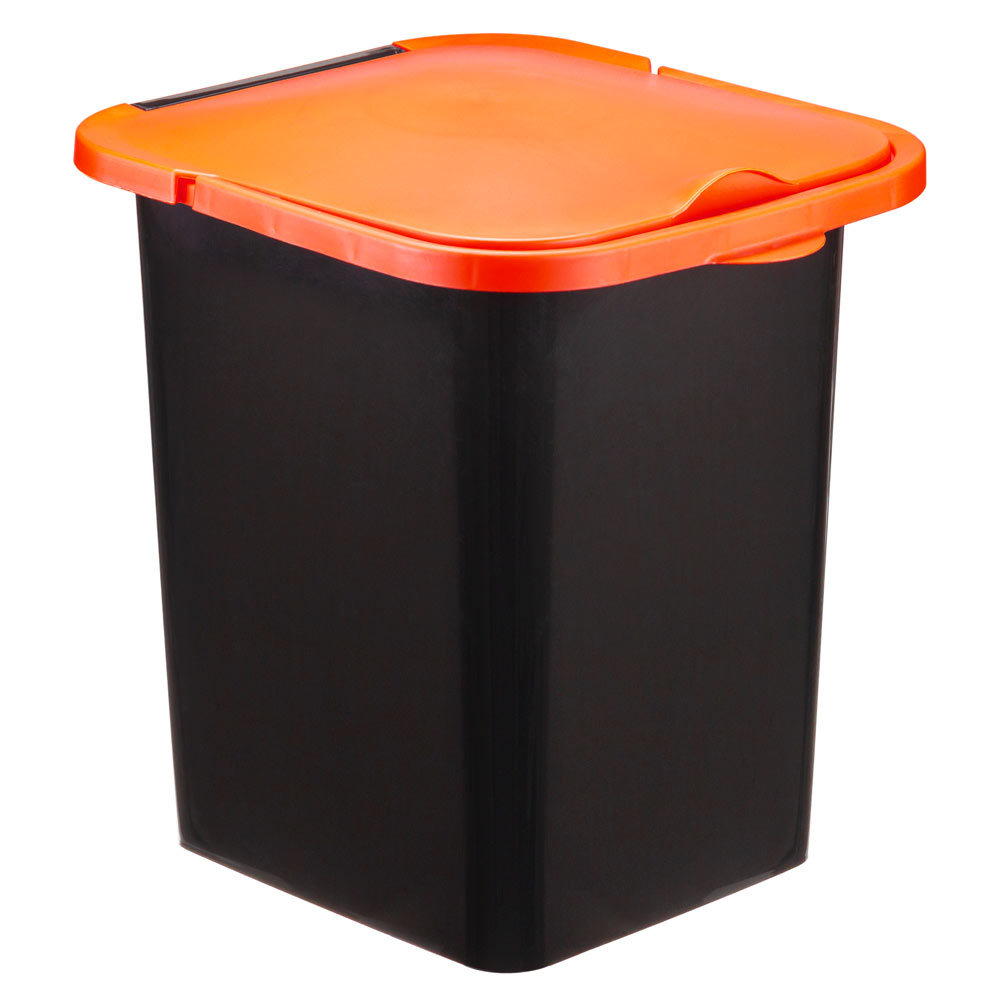 Контейнер для мусора 18л "Пуро", оранжевый