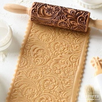 Малая скалка с узором Морозный узор