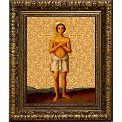 Иаков Боровичский Новгородский праведный. Икона на холсте.