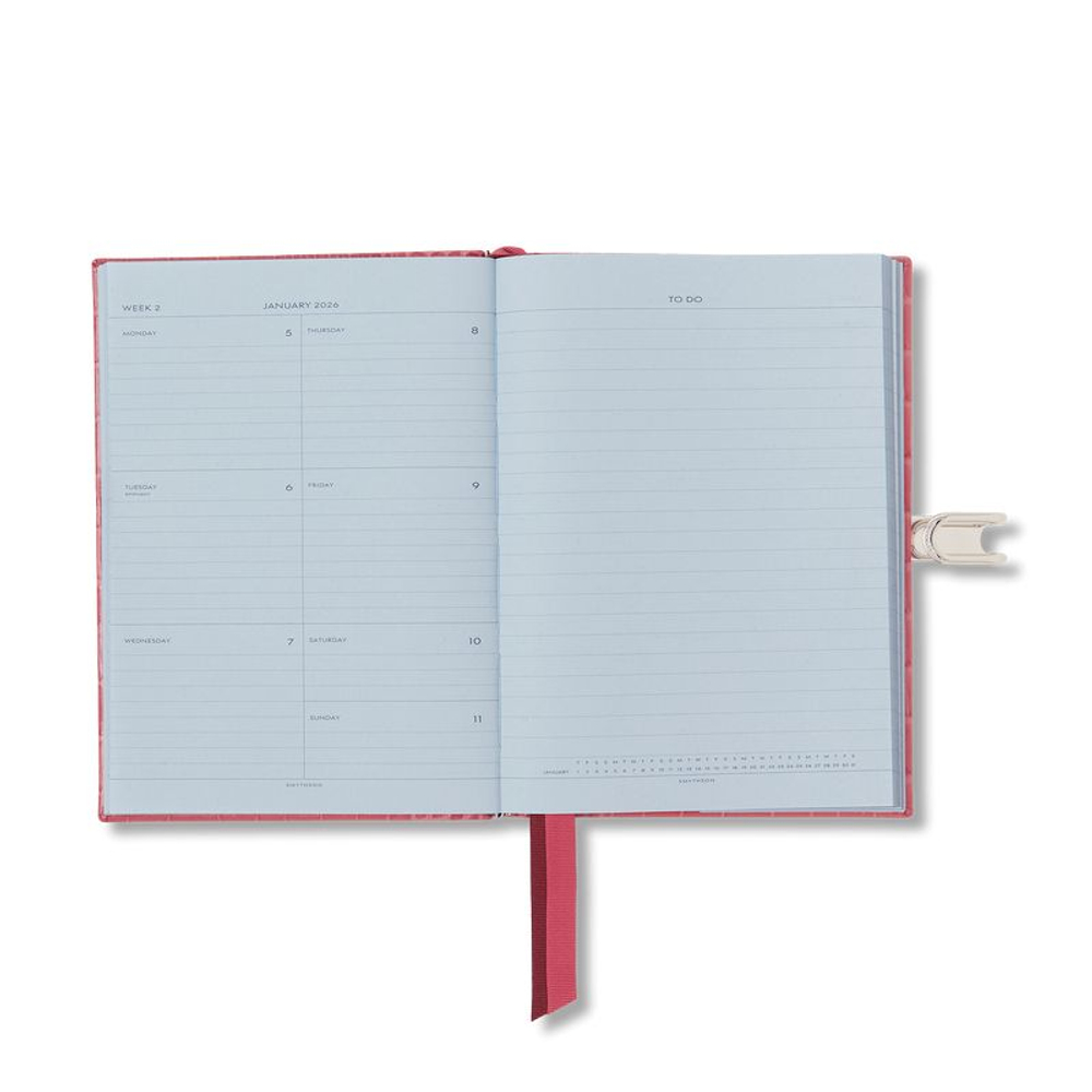 Smythson Ежедневник 22026 Soho Weekly Diary with Slide in Mara, Lilac