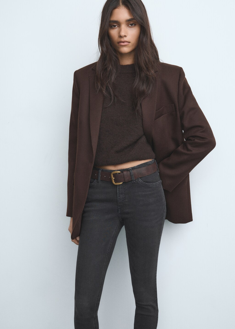 Джинсы-скинни со средней талией NEWISA