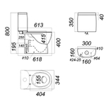 Унитаз-компакт "Fest Comfort" (а/вспл, гор,ниж,2кн.AlcaPlast/Oliveira, дюро м/л,clip up) (Sanita L)