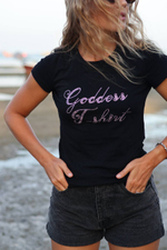 Футболка со стразами черный