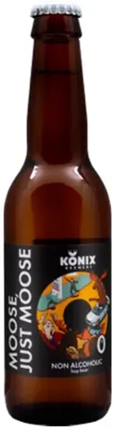 Пиво Коникс Лось, Просто Лось Безалкогольное/ Konix Moose, Just Moose Non Alcoholic 0.33 - стекло