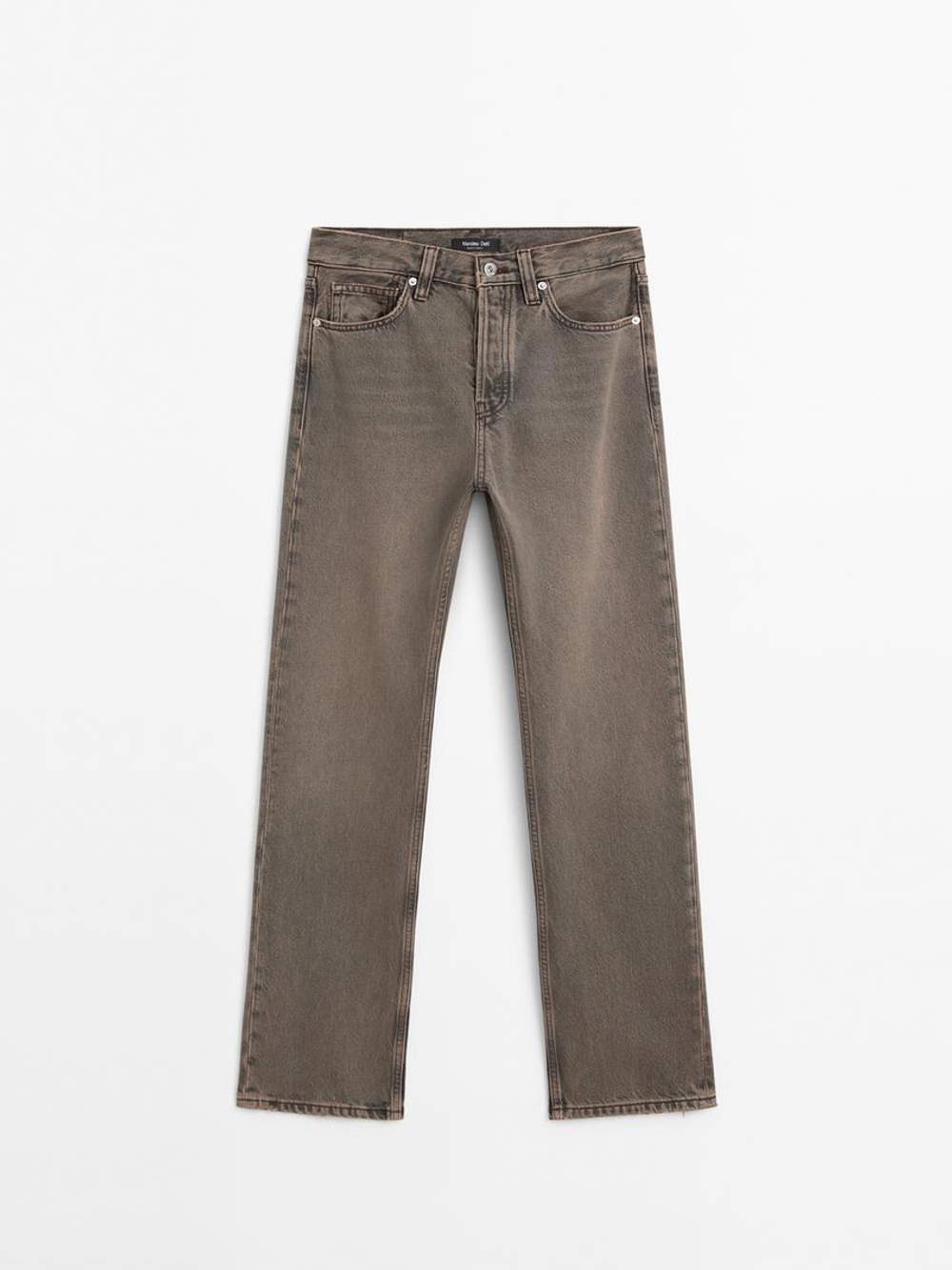 Massimo Dutti Джинсы с высокой посадкой, серый