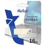 Флеш-диск 16 GB NETAC U326, USB 2.0, металлический корпус, серебристый, NT03U326N-016G-20PN