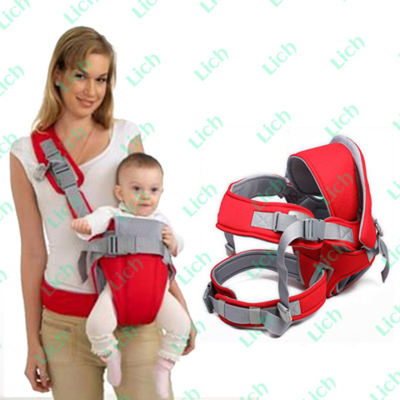 Слинг-кенгуру однотонный с контрастными ремнями