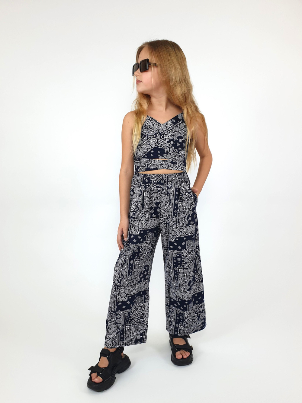 02-88-4 Комплект для девочки (топ+брюки)