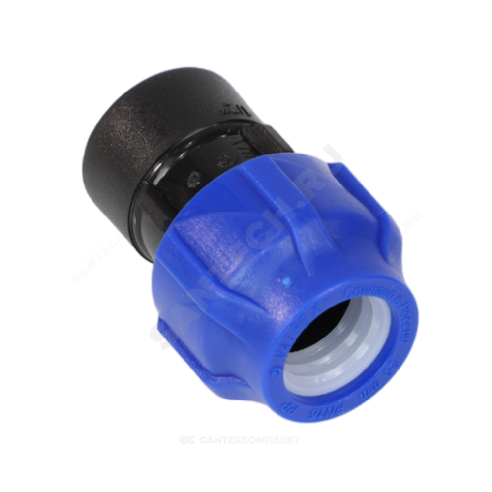 Муфта компрессионная ПЭ Дн 63х1 1/2" ВР Ру16 VALFEX 121001263112