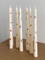 Свеча JIWA натуральная формовая "Long"с рисунком