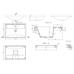 Тумба с раковиной для ванной Uperwood Foster 60 см, подвесная, черная