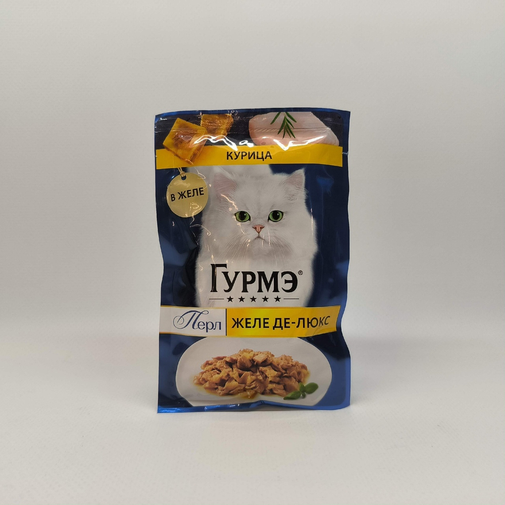 Курица в желе, 75г влажный корм для кошек Гурмэ Перл
