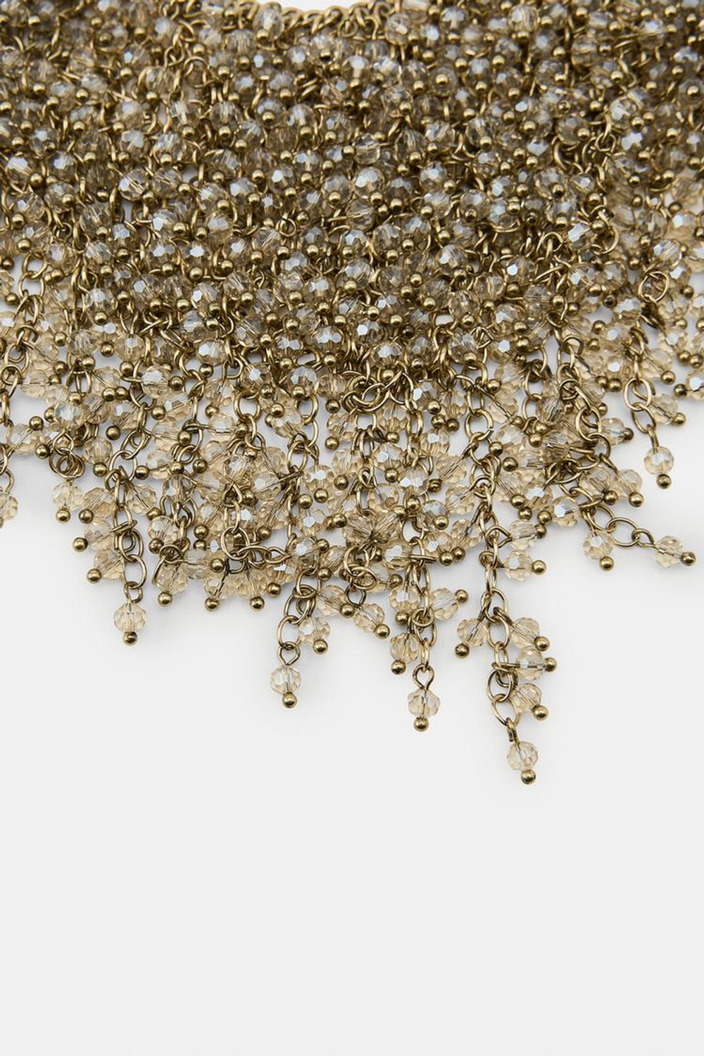 ZARA КАСКАДНОЕ ОЖЕРЕЛЬЕ СО СТРАЗАМИ, ЗОЛОТИСТЫЙ