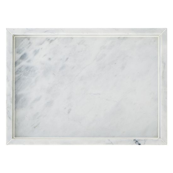 Поднос marm, 28х20 см, белый мрамор