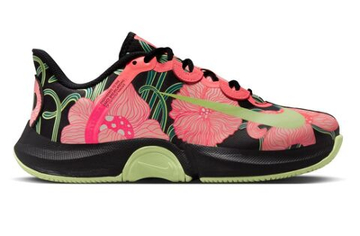 Женские Кроссовки теннисные Nike Court Air Zoom GP Turbo Osaka Premium - black/barely volt/hot punch/pink bloom