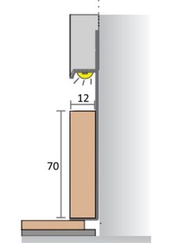 Вставка в плинтус Pro Design грунт под покраску, 2700x70 мм