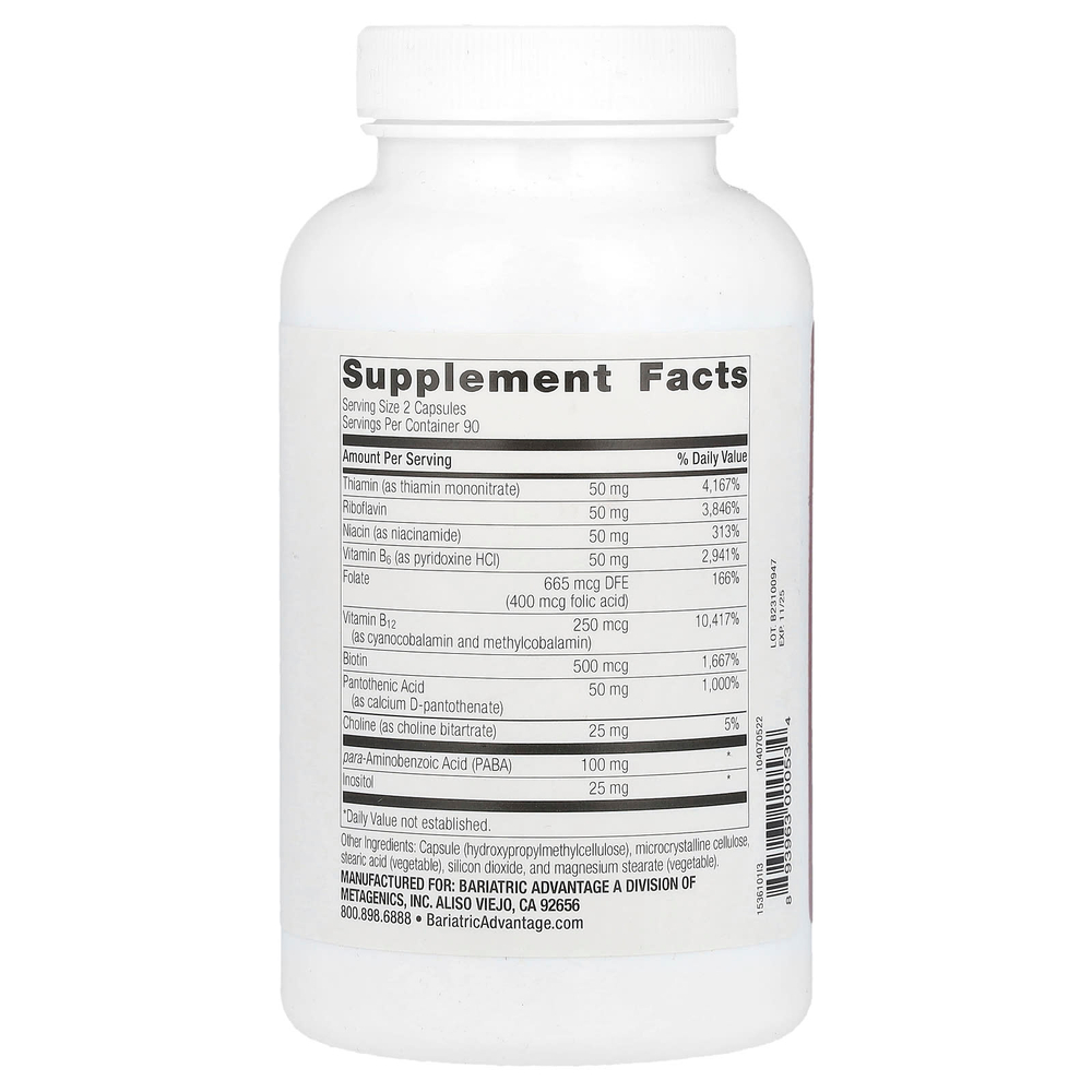 Bariatric Advantage, Комплекс витаминов B-50 с активным витамином B12`` 180 капсул