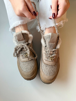 Короткие зимние комбинированные кеды KASSA