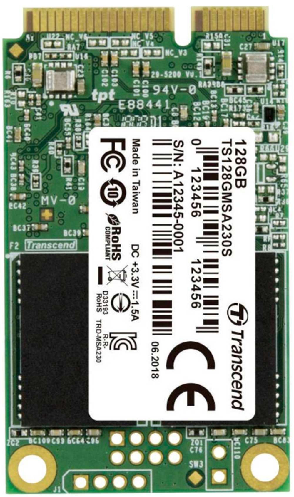 Накопитель SSD mSATA Transcend TS128GMSA230S 128 ГБ