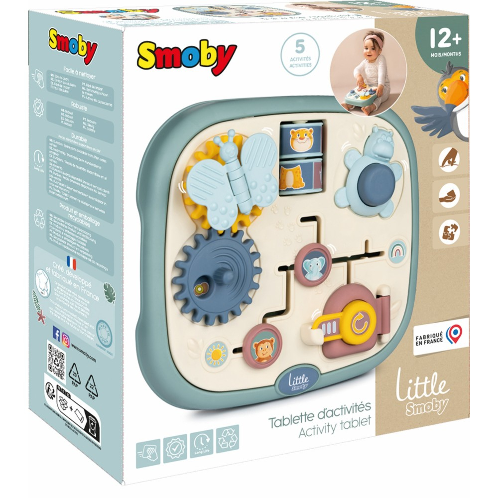 Интерактивный планшет Smoby Little 140317 развивающая моторная игрушка для малышей от 12 месяцев — фото 1