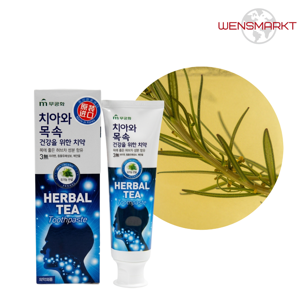 Зубная паста «Herbal tea» с экстрактом травяного чая (фенхель), 110 г (Корея)