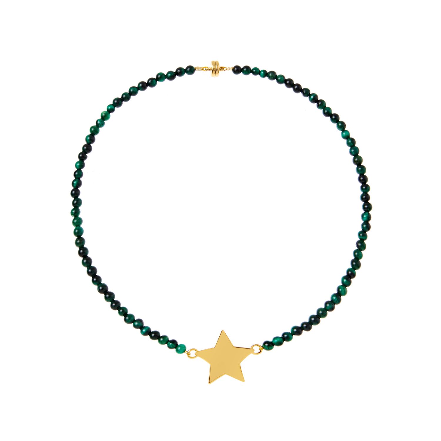 Колье Gold Plated Star Charm Beaded Necklace