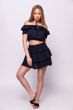 Оригинальный пляжный комплект (Размер: S) (Цвет: темно-синий)