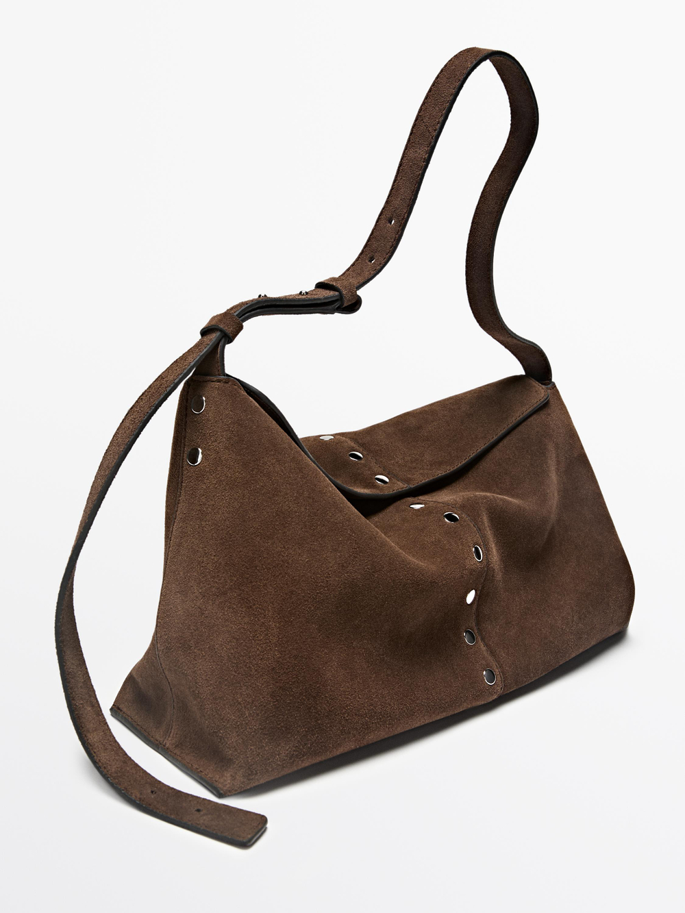 Massimo Dutti Сумка из замши, норка