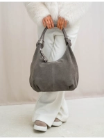 сумка большая через плечо шоппер натуральная замша