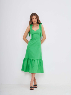 Платье Doll с воланом на подкладке, зеленый