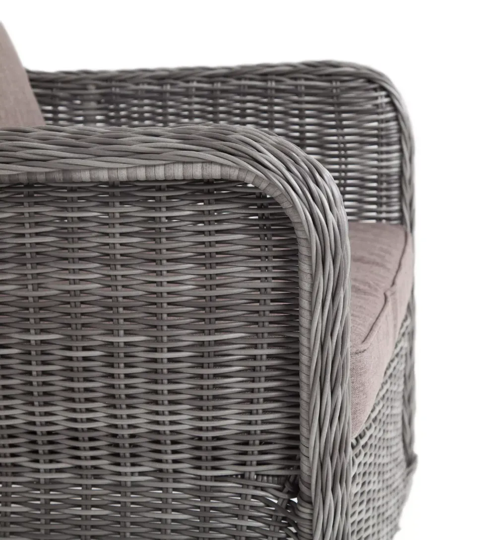 "Гляссе" кресло плетеное из искусственного ротанга, цвет графит