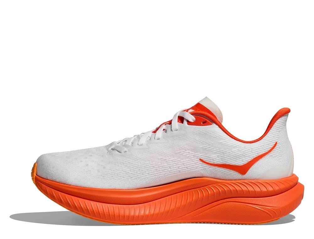 Кроссовки для бега женские Hoka Mach 6 W Бело-Оранжевые