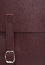 рюкзак бордовый текстурной кожи