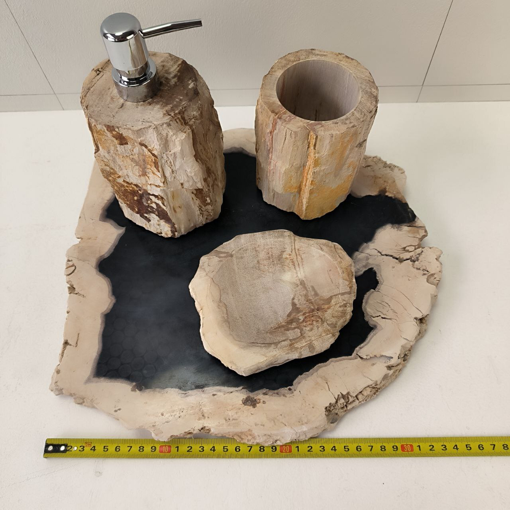 Набор из окаменелого дерева 4 предм Fossil Set NF-63280 поднос 149