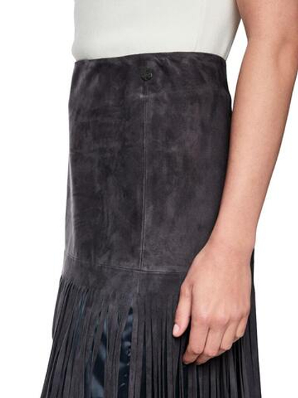 Marc Cain Юбка из замши с бахромой