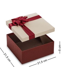WG-53/2-A Коробка подарочная «Квадрат» цв.бордов/беж.