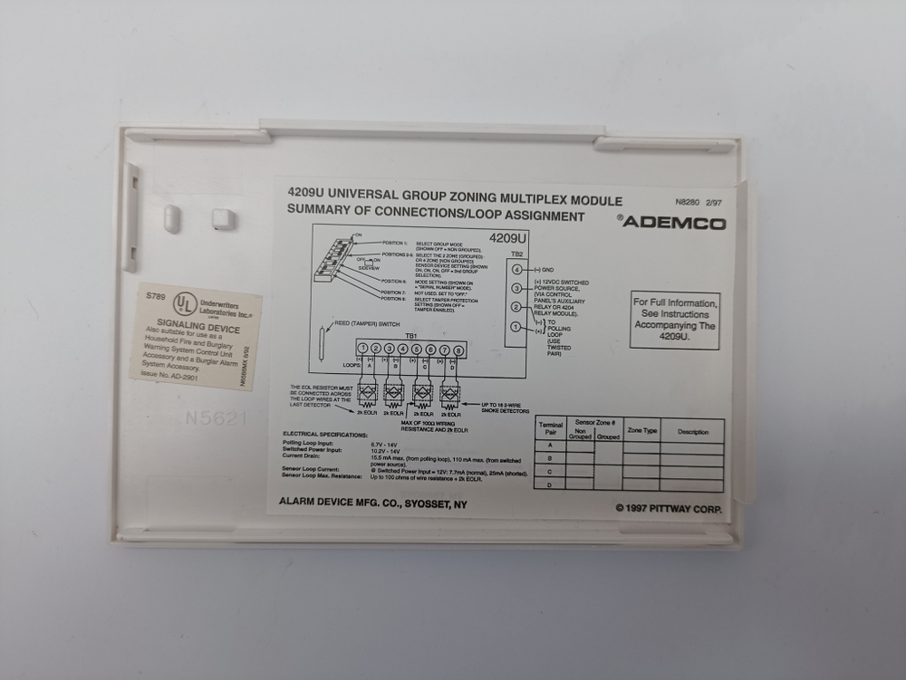 Модуль расширения ADEMCO 4209U на 4 зоны адресный Honeywell