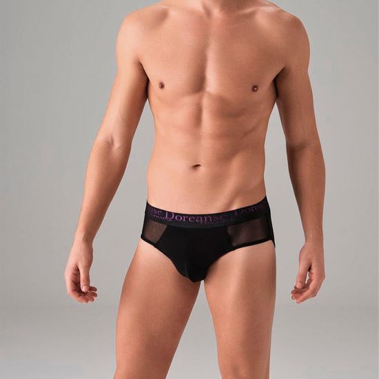 Мужские трусы брифы черные прозрачные Doreanse 1201