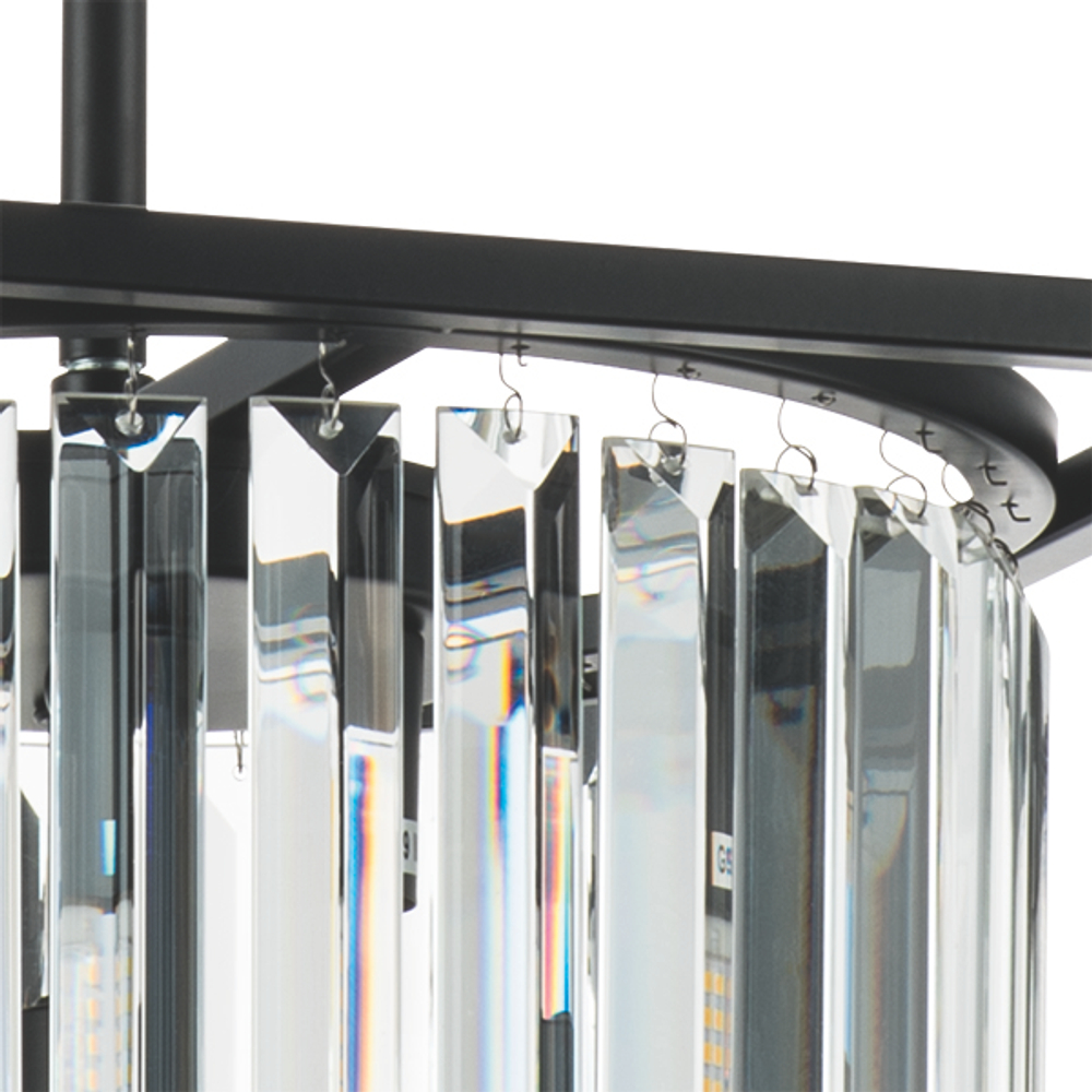 713037 Люстра REGOLO 3х40W G9 ЧЕРНЫЙ МАТОВЫЙ/ПРОЗРАЧНЫЙ