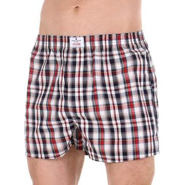 Мужские трусы-шорты набор 2в1 (темно-синие, в разноцветную клетку) Tom Tailor 70179/5100 8433